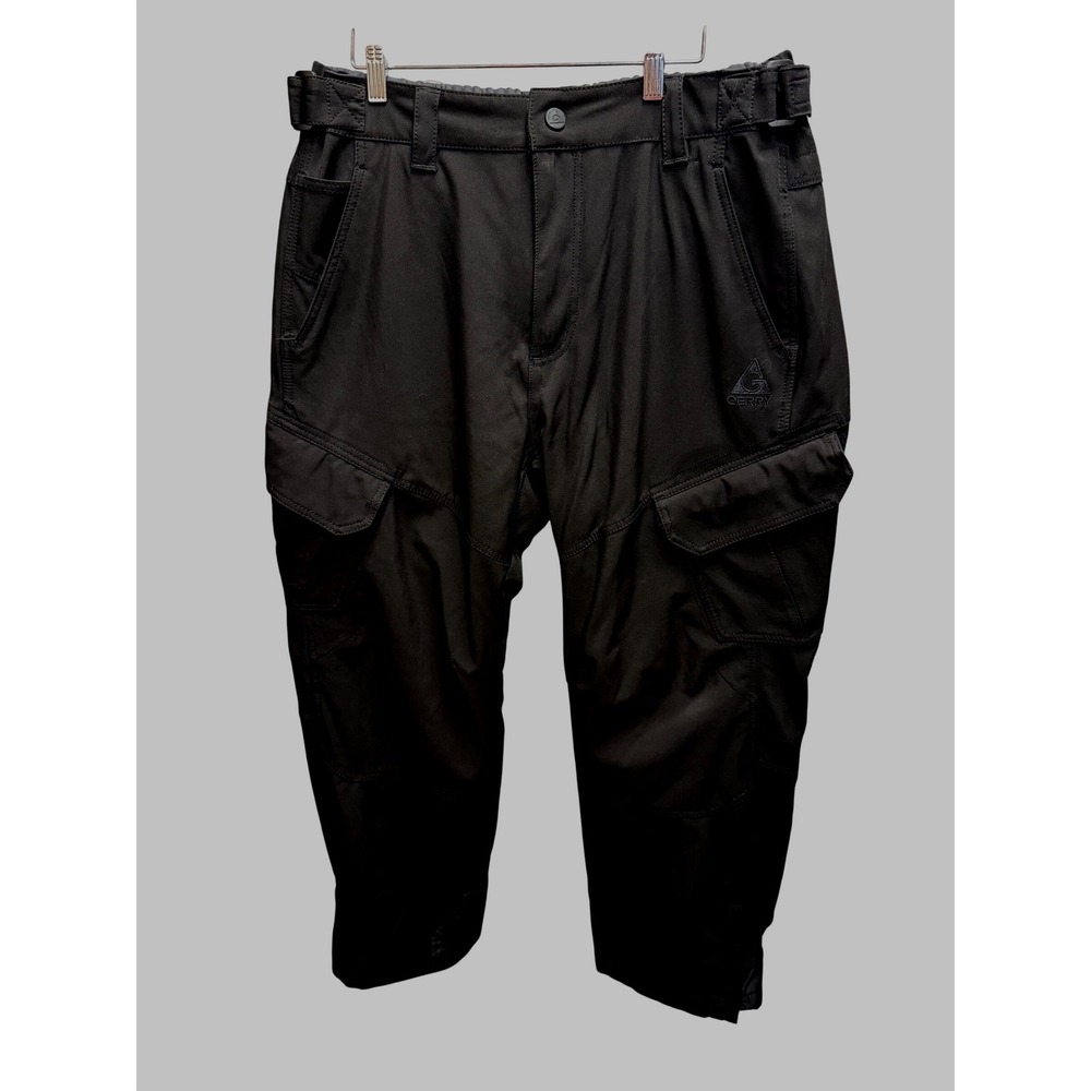 Gerry Cargo Pants Mens Large Black Excellent Lined Gorpcore Hiking Utility